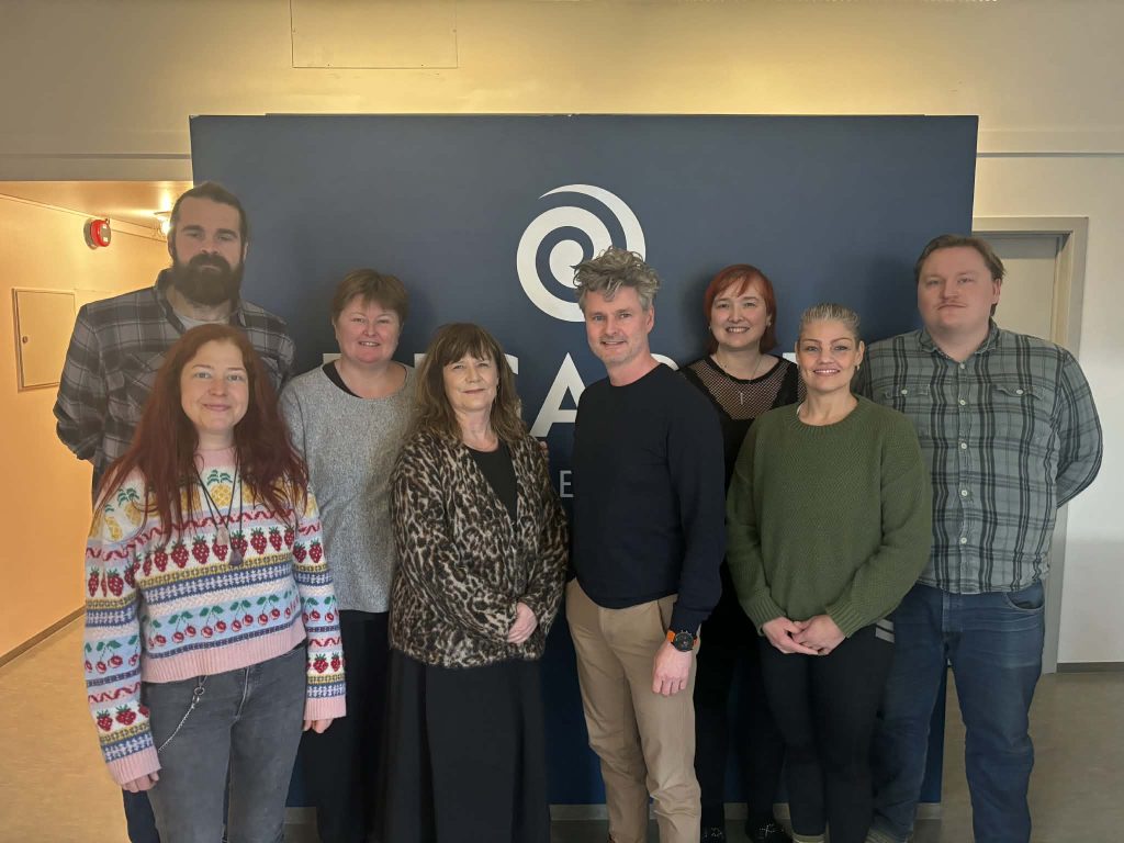 Frá vinstri: Sigrún Huld, Grétar, Málfríður, Auður, Róbert, Tinna, Rakel og Alexander