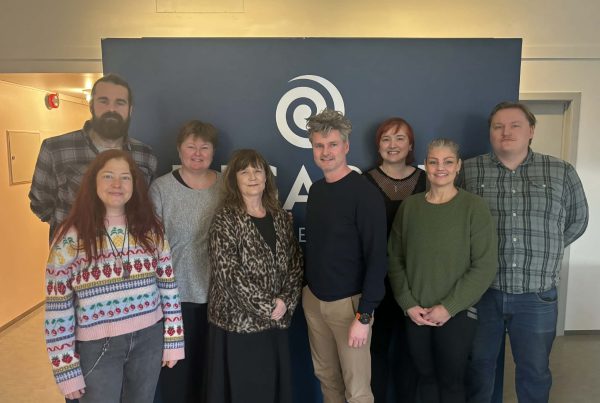 Frá vinstri: Sigrún Huld, Grétar, Málfríður, Auður, Róbert, Tinna, Rakel og Alexander